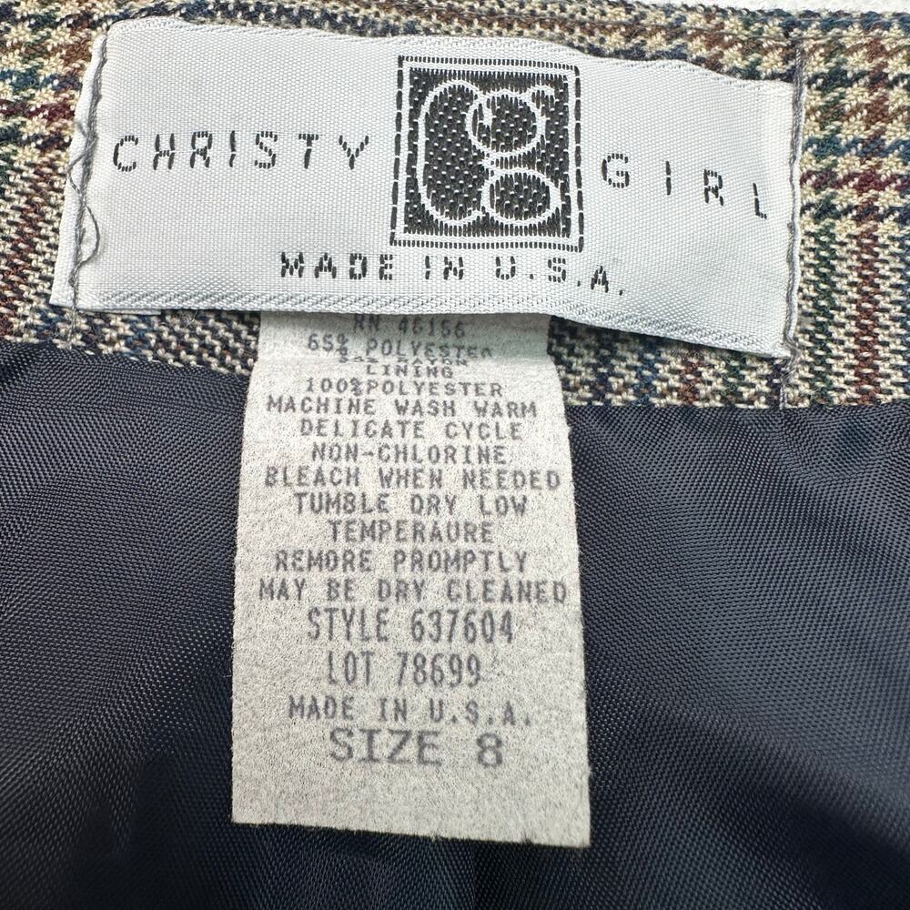 Vintage 1990’s Christy Girl Career Girl Plaid Pencil Skirt - Picture 4 of 4